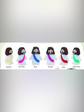 Tiny rubber pocket Jesus 6 piece
